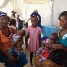 Local moms with their kids waiting to see the doctor